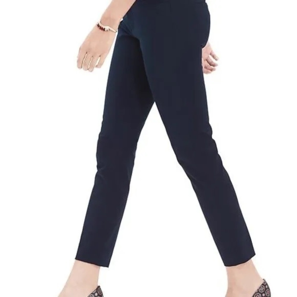 Banana Republic navy blue Sloan curvy fit trousers